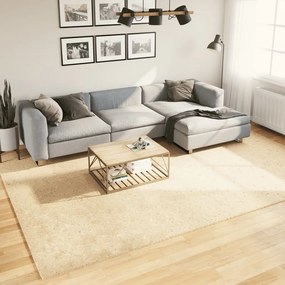 vidaXL Tapete pelo curto macio e lavável HUARTE 240x340 cm cor creme