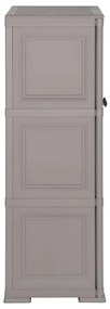 Armário de plástico 79x43x125 cm design de madeira cinzento