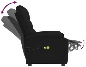 Poltrona de massagens elétrica tecido preto