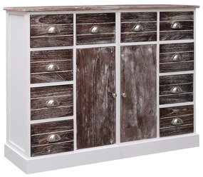 284174 vidaXL Aparador com 10 gavetas 113x30x79 cm madeira castanho