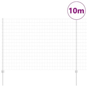 Cercas Euro com 10 Postes Prata 1,5x10 m Aço