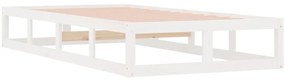 Estrutura cama pequena solteiro 75x190 cm madeira maciça branco
