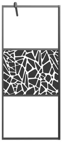 Divisória de chuveiro 80x195cm vidro ESG design de pedras preto