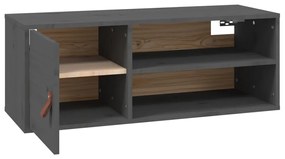 Armários de parede 2 pcs 80x30x30 cm pinho maciço cinzento