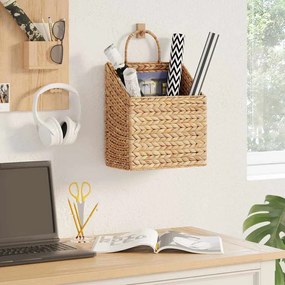 vidaXL Cesta Suspensa Natural 30 x 17,5 x 49,5 cm Jacinto de água