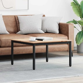 vidaXL Mesa de centro Natural 80 x 80 x 45 cm