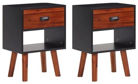 Mesas de cabeceira 2 pcs 40x30x57 cm madeira de acácia maciça