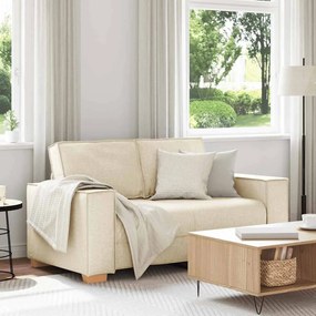 vidaXL Sofá de 2 lugares em linho 120 cm