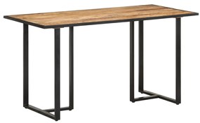Mesa de jantar 140 cm madeira de mangueira áspera