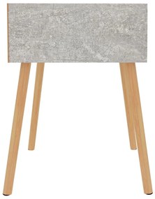 Mesas de cabeceira 2 pcs derivados madeira cinza cimento