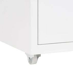 Arquivador móvel 28x41x69 cm metal branco