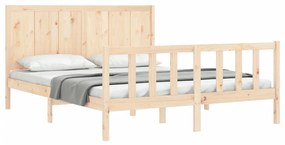 Cama sem colchão 160x200 cm madeira de pinho maciça