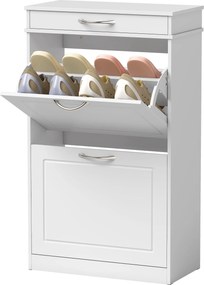 Sapateira, Móvel para Sapatos, 53 x 26,5 x 89 cm, Para 8 Pares, Branco