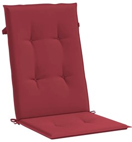 Almofadões p/ cadeiras altas jardim 6 pcs tecido vermelho tinto
