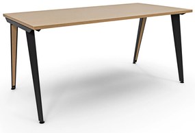 Secretária de Escritório 1600x650 mm Art Preto / Carvalho Trigo - Art