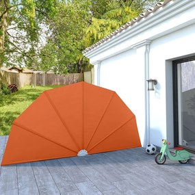 Toldo lateral dobrável para terraço 200 cm terracota