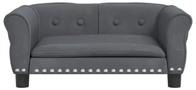 Cama para cães 70x45x30 cm veludo cinzento-escuro