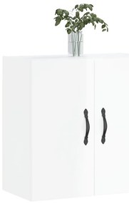 Armário de parede 60x31x60cm derivados madeira branco brilhante