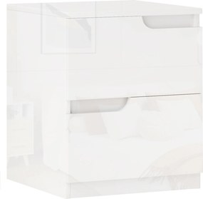 HOMCOM Mesa de Cabeceira, Mesa de Apoio com Gavetas, painel de partículas, elegante, Branco | Aosom Portugal