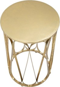 MESA DE APOIO VENICE Ø 37X58 CM DOURADA