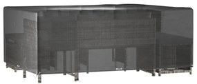 Capas móveis de jardim 2 pcs 16 ilhós 300x250x90 cm retangular