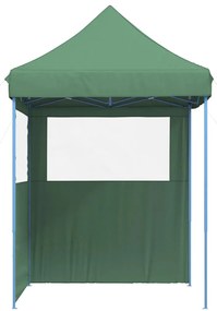 Tenda p/ festas pop-up dobrável com 2 paredes laterais verde