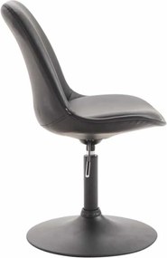 Conjunto de 4 cadeiras jantar Maverick B em couro sintético preto