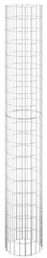 Canteiro elevado/cesto gabião circular 3pcs Ø30x200cm aço galv.