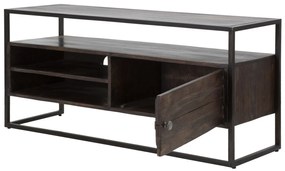ARMÁRIO DE TV BURN 120X40X55 CM (MADEIRA DE ACÁCIA NILÓTICA) CASTANHO