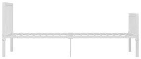Estrutura de cama metal 90x200 cm branco