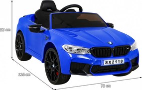 Carro elétrico para Crianças 3 a 7 anos 24V Bmw M5 DRIFT Azul