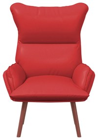 Cadeira Relaxante vidaXL Vermelha em Couro Sintético