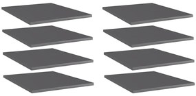 Prateleiras para estante 8 pcs derivados de madeira cinza
