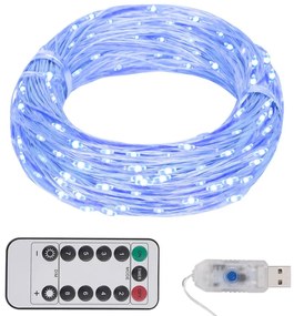 Cordão de luzes com 300 LED 30 m azul