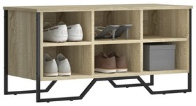 vidaXL Sapateira 90x38x45,5 cm derivados de madeira carvalho sonoma