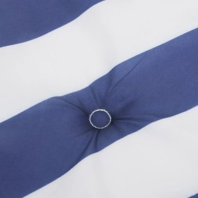 Almofadões cadeira encosto alto 6 pcs tecido riscas azul/branco