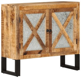 vidaXL Aparador 80x30x71 cm madeira de mangueira áspera maciça/metal