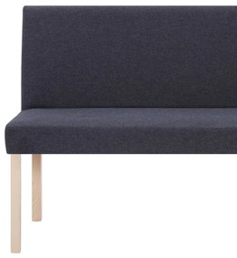 Banco 139,5 cm poliéster cinzento-escuro