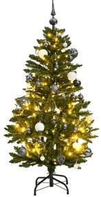 vidaXL Árvore Natal artificial articulada c/ 150 luzes LED+bolas 150cm