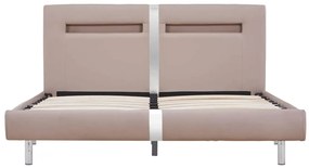 Estrutura de cama com LED sem colchão 135x190 cm cappuccino