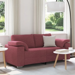 Sofá Loveseat Vermelho Vinho 140 cm Tecido