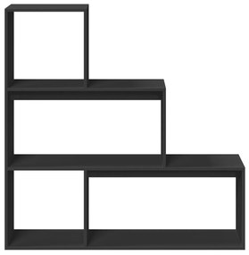 Estante divisória 3 níveis 123x29x123cm derivados madeira preto
