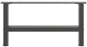 Pés para mesa de centro antracite 2 peças 70x(30-31) cm aço