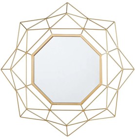 Espelho de parede redondo dourado ø 60 cm HILLION Beliani