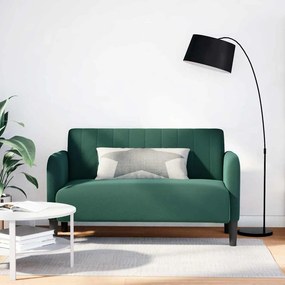 vidaXL Sofá-luvas 109 cm veludo verde-escuro