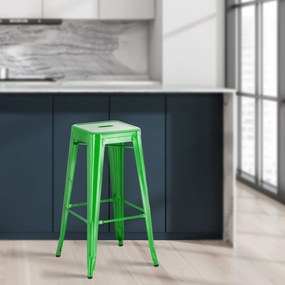 Banco de bar Joshua metal 76 x 43 x 43 cm verde