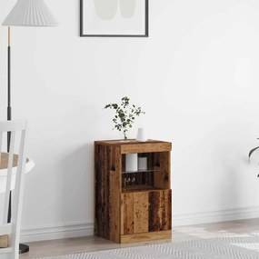 Sideboard vidaXL com Luzes LED Madeira Velha 41x37x67 cm