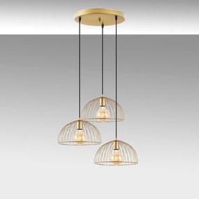 Candeeiro Telkure – Dourado Brilhante – 55 x 55 x 116 cm