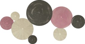 HOMCOM Conjunto de decoração de parede em design Disco, 8 discos metálicos, versátil, Multicolorido | Aosom Portugal