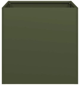 Vaso/floreira 40x40x40 cm aço laminado a frio verde